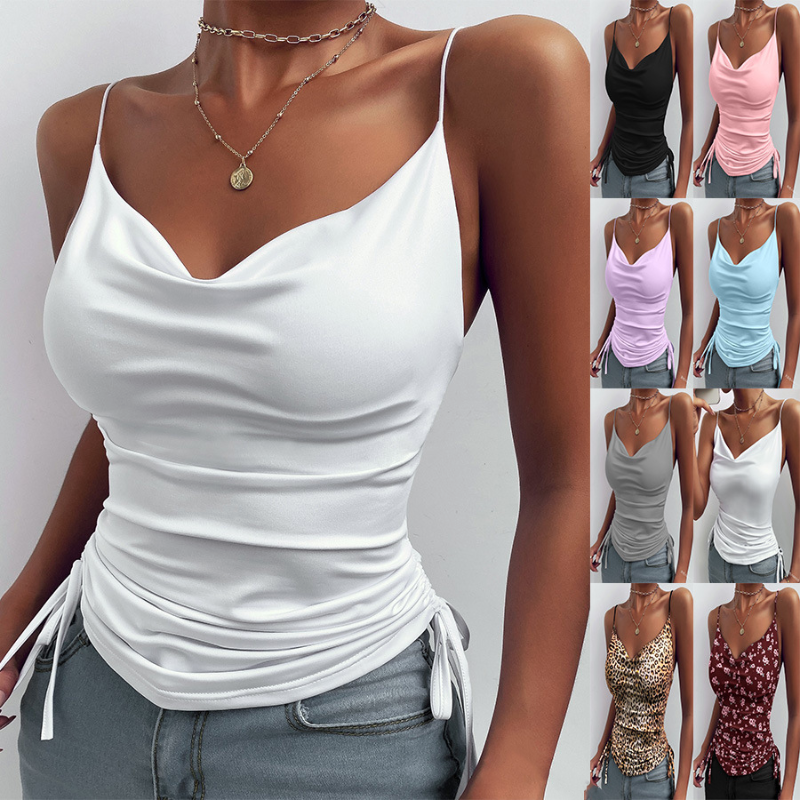 Débardeur à Bretelles Col V Femme | Women's V-Neck Camisole Top